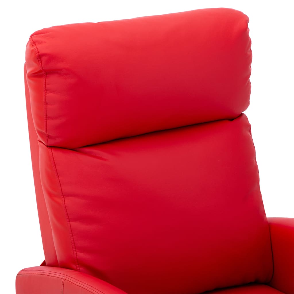 vidaXL elektrisks masāžas krēsls, sarkana mākslīgā āda