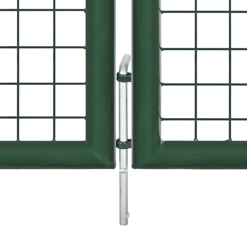 vidaXL sieta žoga vārti, zaļi, 400x75 cm, tērauds