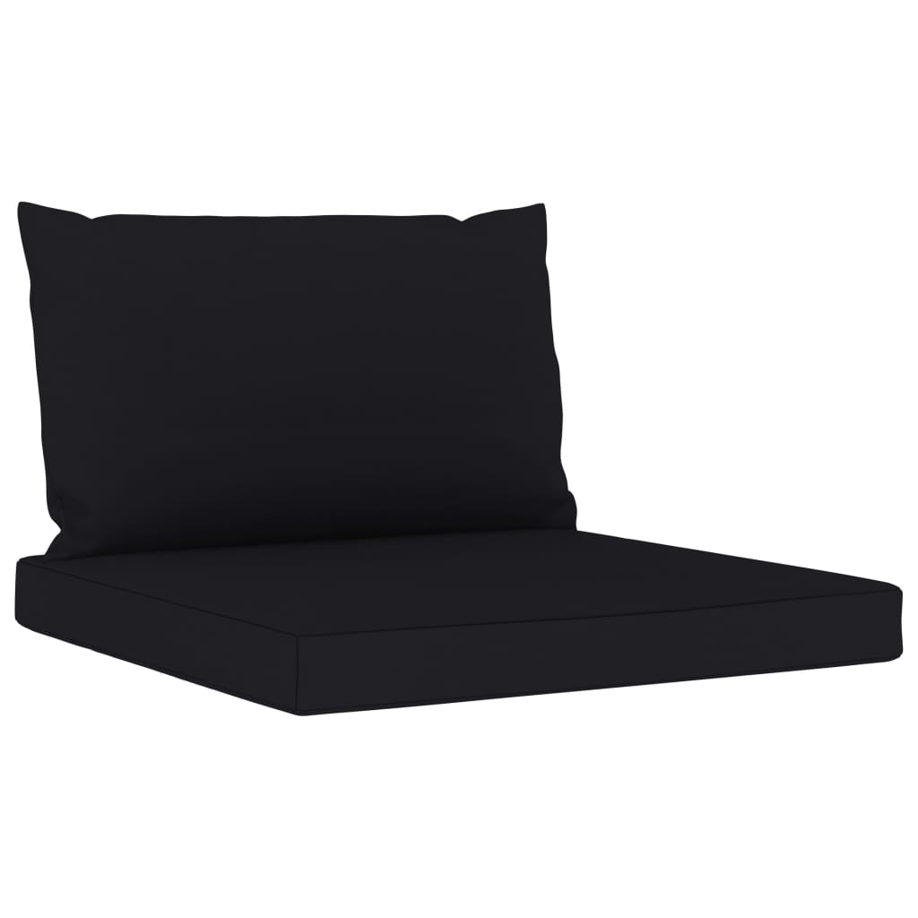 vidaXL 4-vietīgs dārza dīvāns ar melniem matračiem
