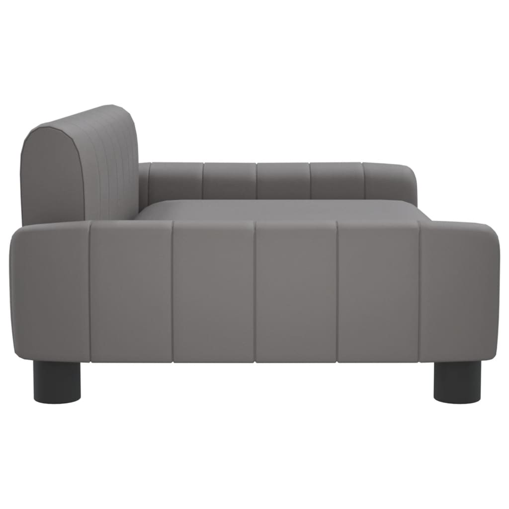 vidaXL bērnu dīvāns, pelēks, 90x53x30 cm, mākslīgā āda