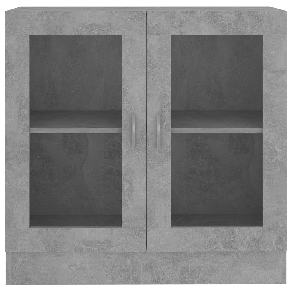 vidaXL vitrīna, betona pelēka, 82,5x30,5x80 cm, skaidu plāksne