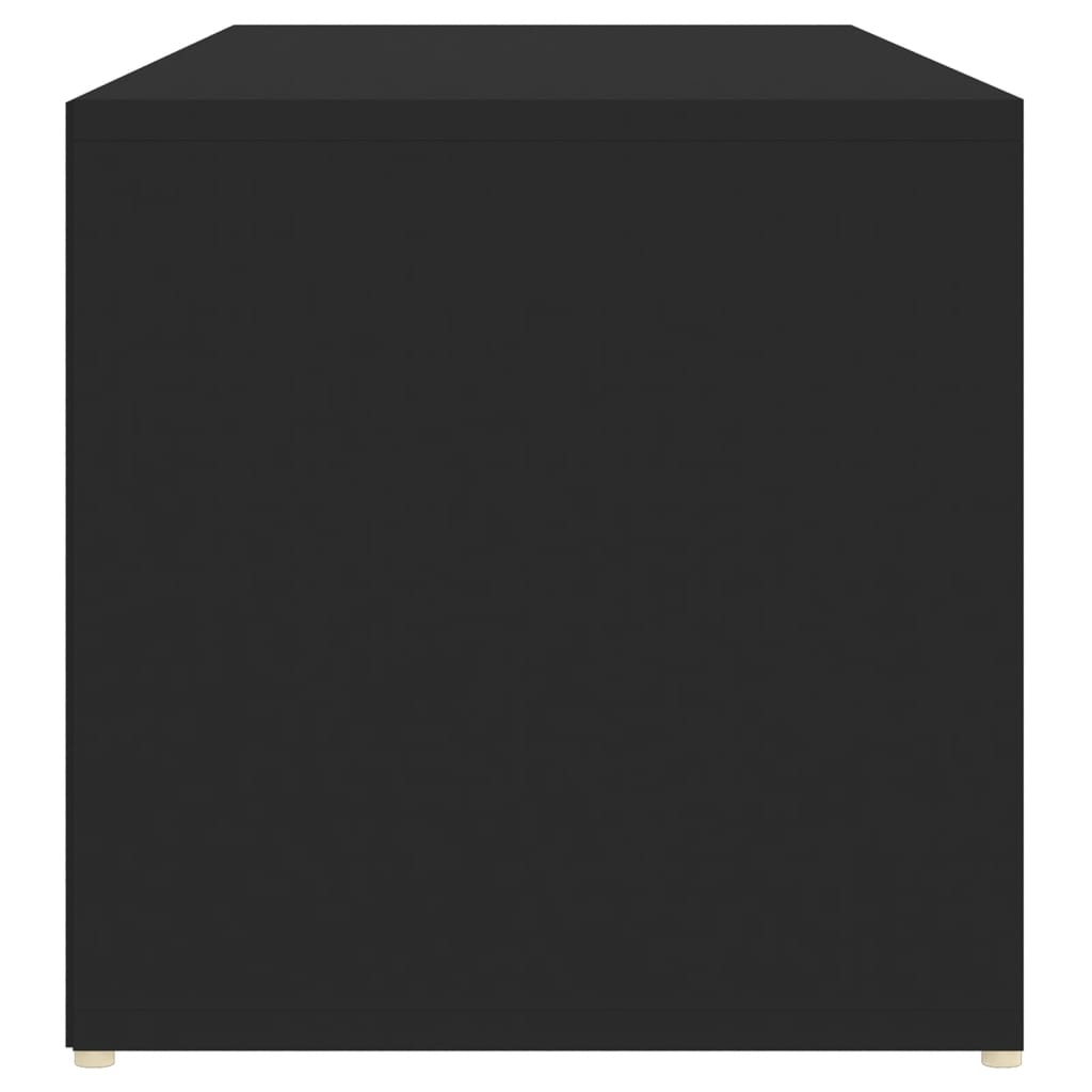 vidaXL apavu uzglabāšanas sols, melns, 105x35x35 cm, skaidu plātne