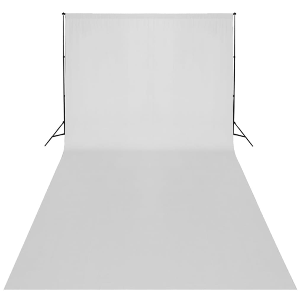 vidaXL fotostudijas komplekts, gaismas, balts fons, 600x300 cm