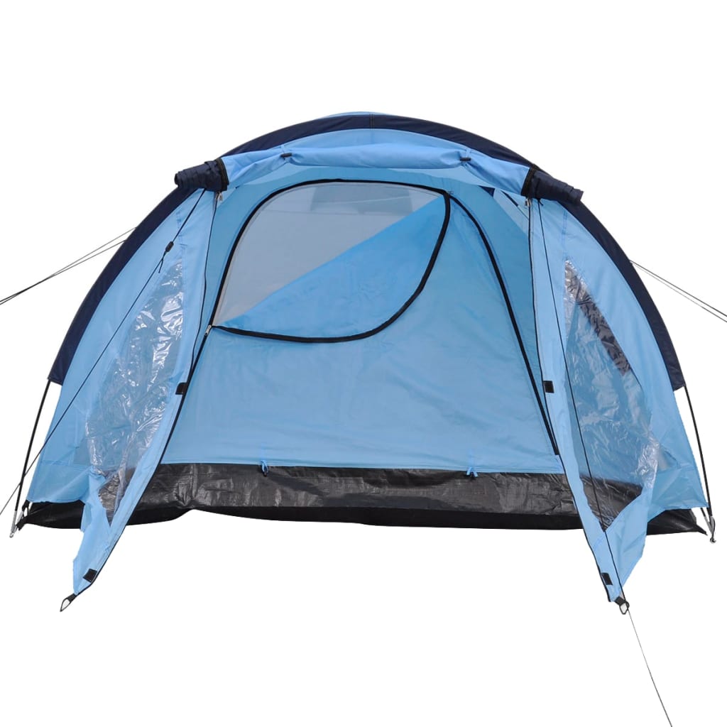vidaXL telts 3 personām, zilā krāsā