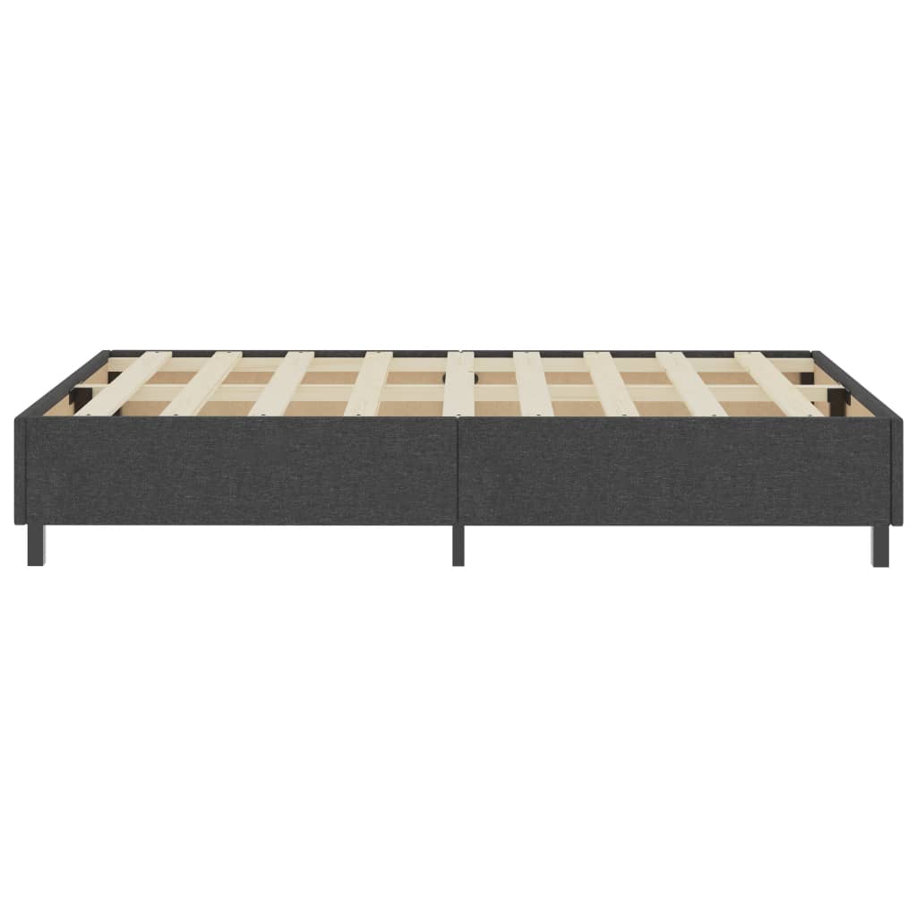 vidaXL gulta ar atsperu matraci, tumši pelēks audums, 120x200 cm