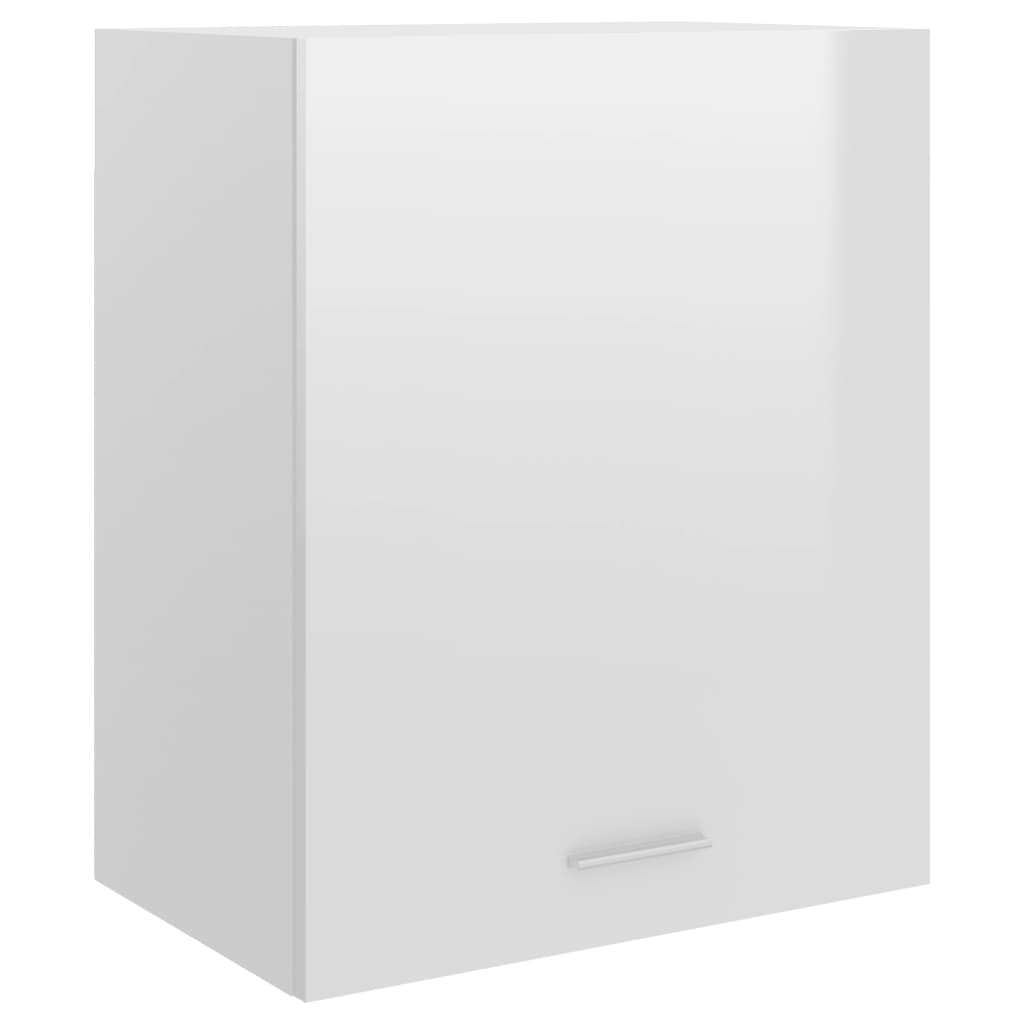 vidaXL virtuves skapītis, spīdīgi balts, 50x31x60 cm, skaidu plāksne