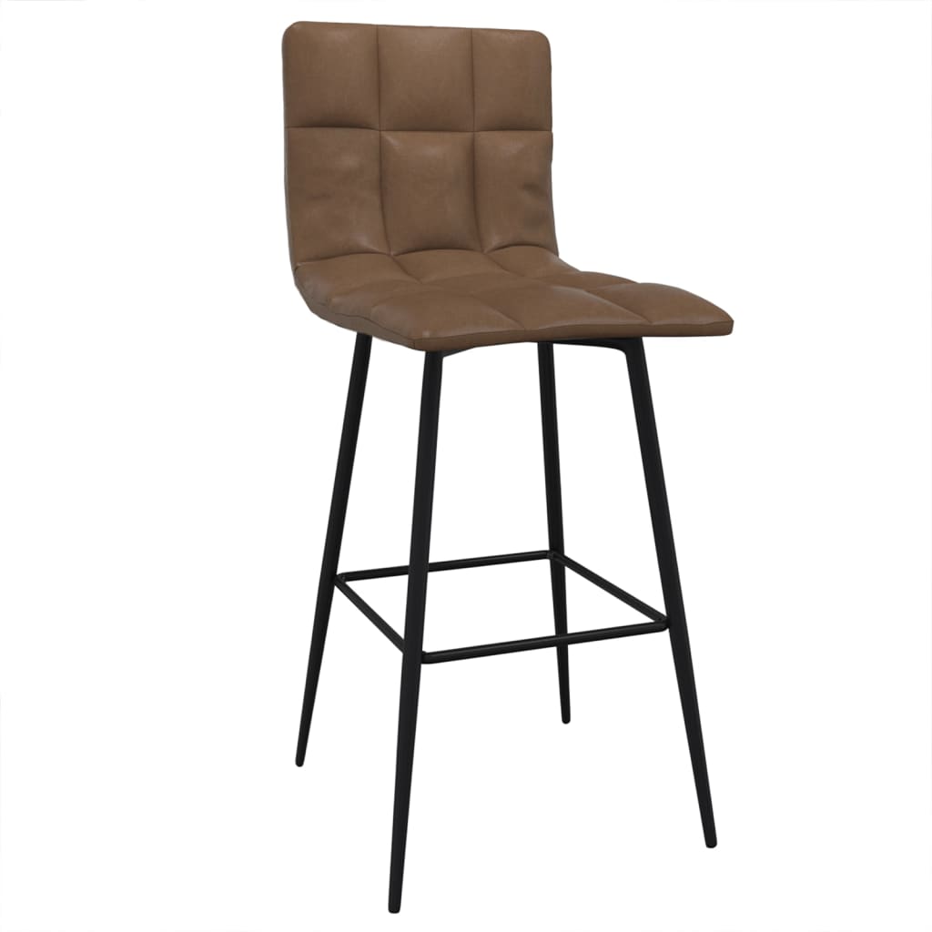 vidaXL bāra krēsls, tumši brūna mākslīgā āda