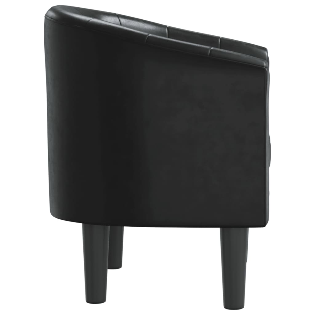 vidaXL klubkrēsls, melna mākslīgā āda