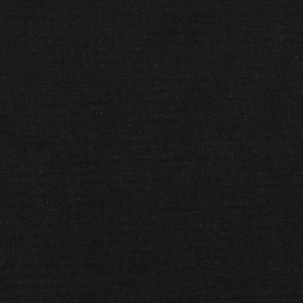 vidaXL atsperu gultas rāmis, melns, 140x200 cm, audums