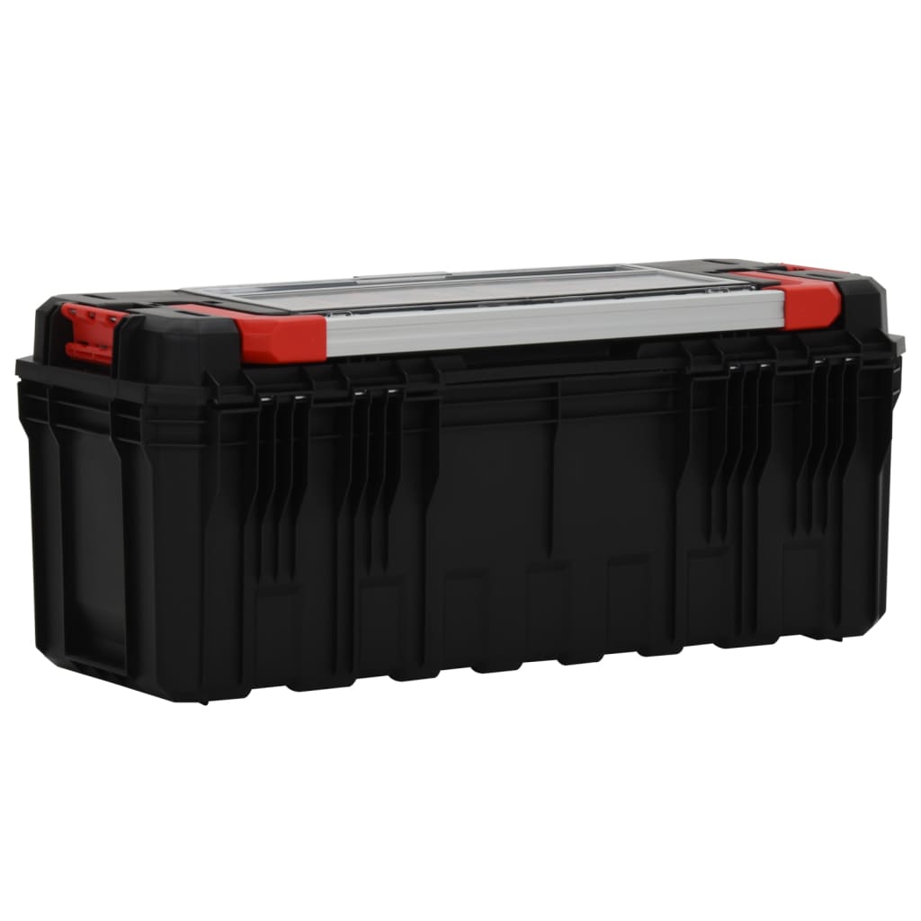 vidaXL instrumentu kaste, melna un sarkana, 65x28x31,5 cm