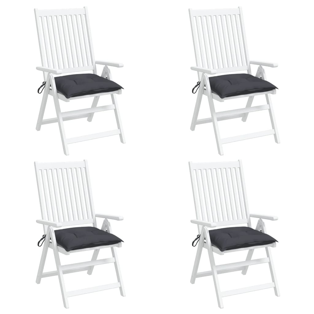 vidaXL dārza krēslu spilveni, 4 gab., pelēki, 50x50x7 cm, audums