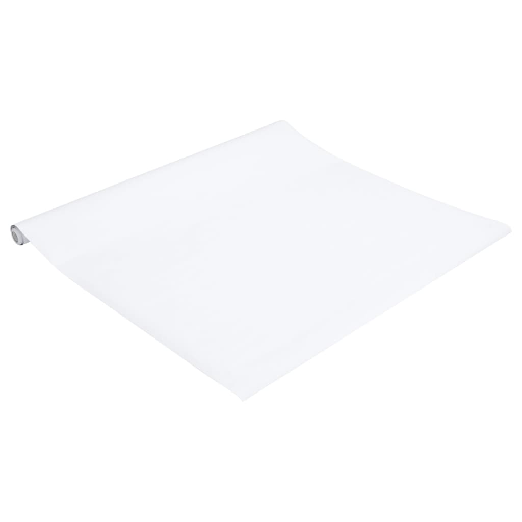 vidaXL mēbeļu līmplēve, pašlīmējoša, matēti balta, 90x500 cm, PVC