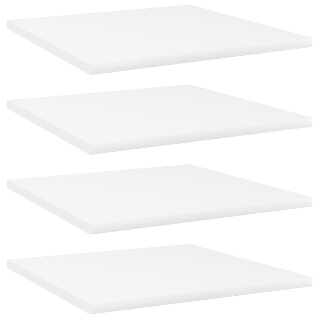 vidaXL plauktu dēļi, 4 gab., balti, 40x40x1,5 cm, skaidu plāksne