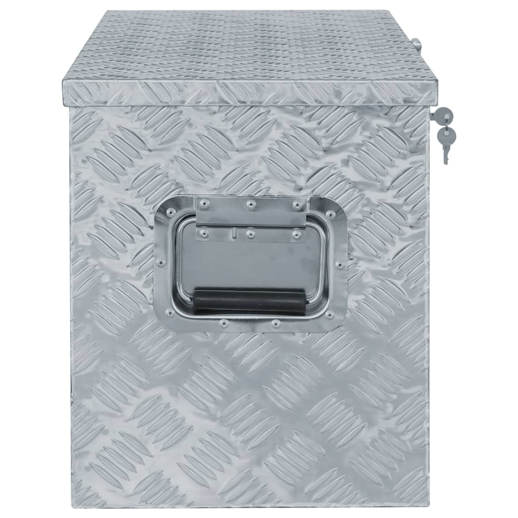 vidaXL kaste, 90,5x35x40 cm, alumīnijs, sudraba krāsā