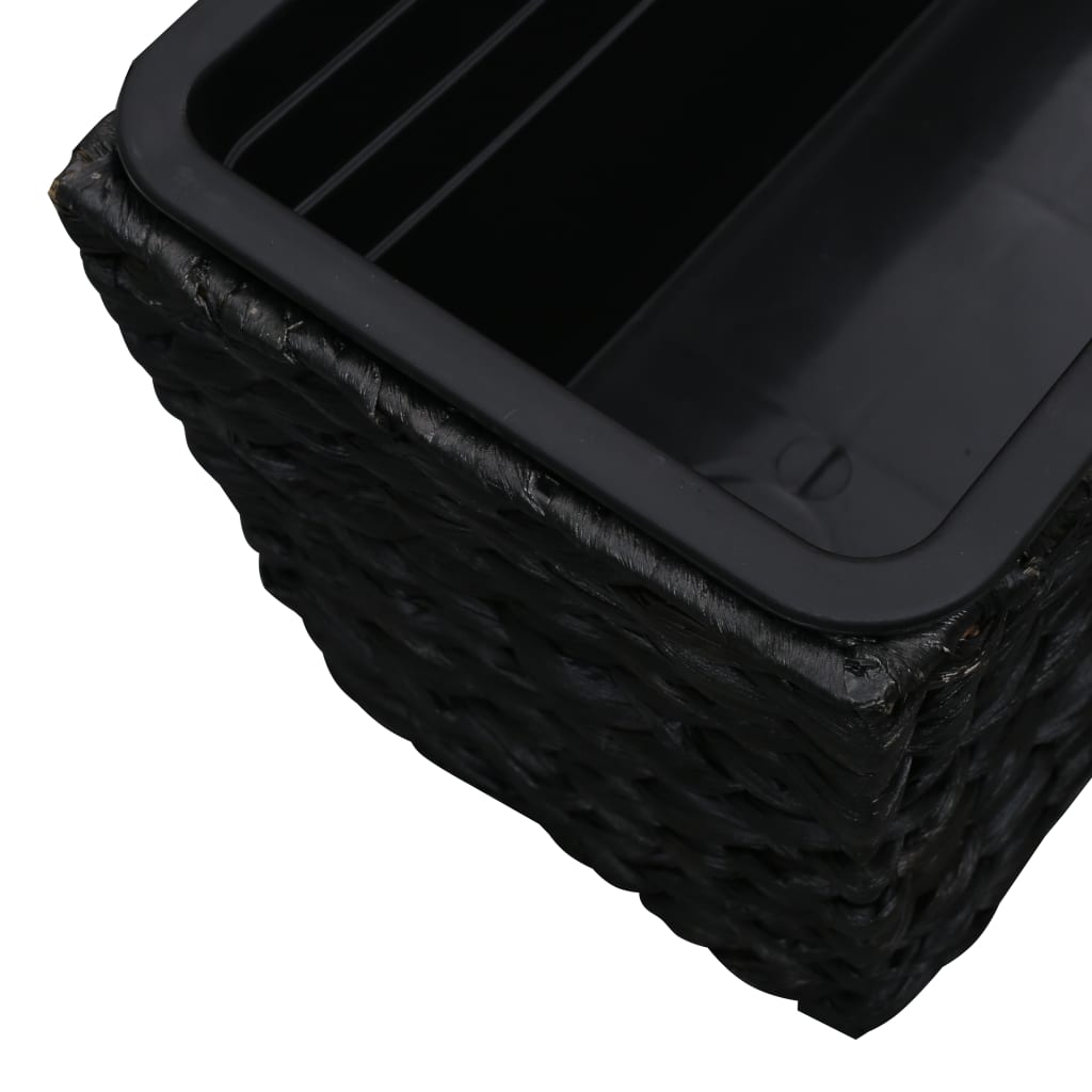 vidaXL puķu kastes, 2 gab., ūdens hiacinte, melnas