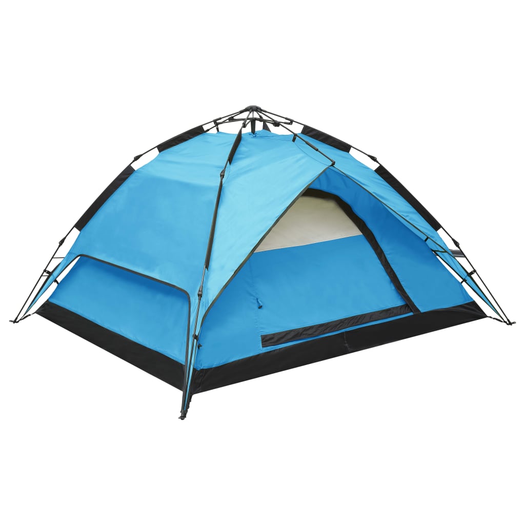 vidaXL ātri saliekama dizaina telts, 2-3 personām, 240x210x140cm, zila