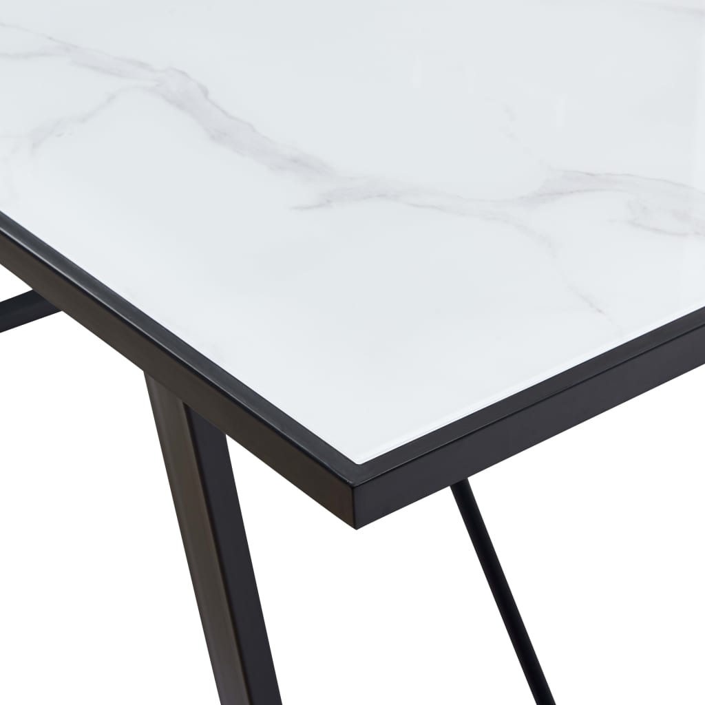 vidaXL virtuves galds un 6 krēsli, brūna mākslīgā āda