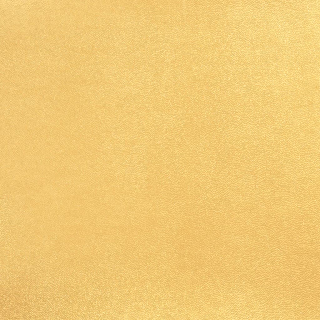 vidaXL datorkrēsls ar kāju balstu, melna un zeltaina mākslīgā āda