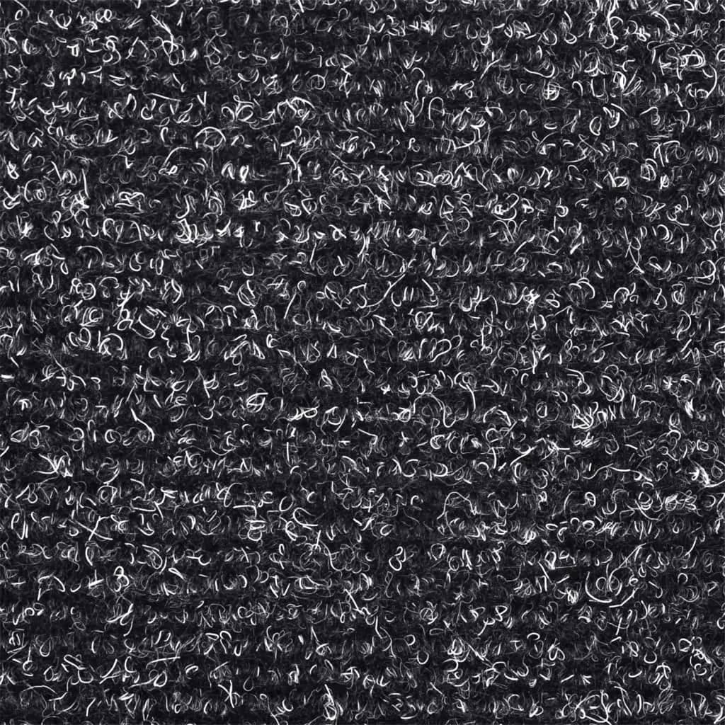vidaXL kāpņu paklāji, 10 gab., pašlīmējoši, 65x21x4 cm, tumši pelēki