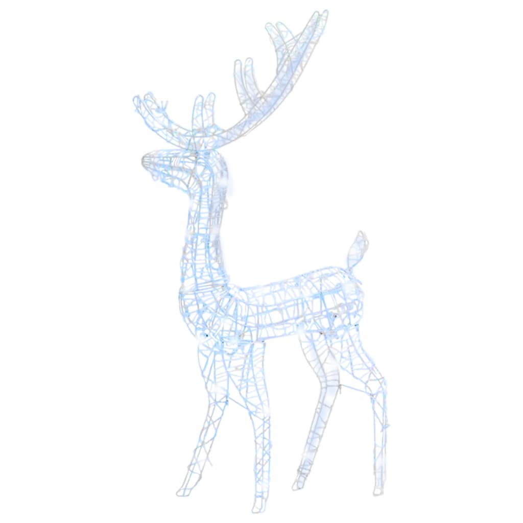 vidaXL Ziemassvētku dekorācija, ziemeļbriedis, 140 LED, 120 cm, akrils