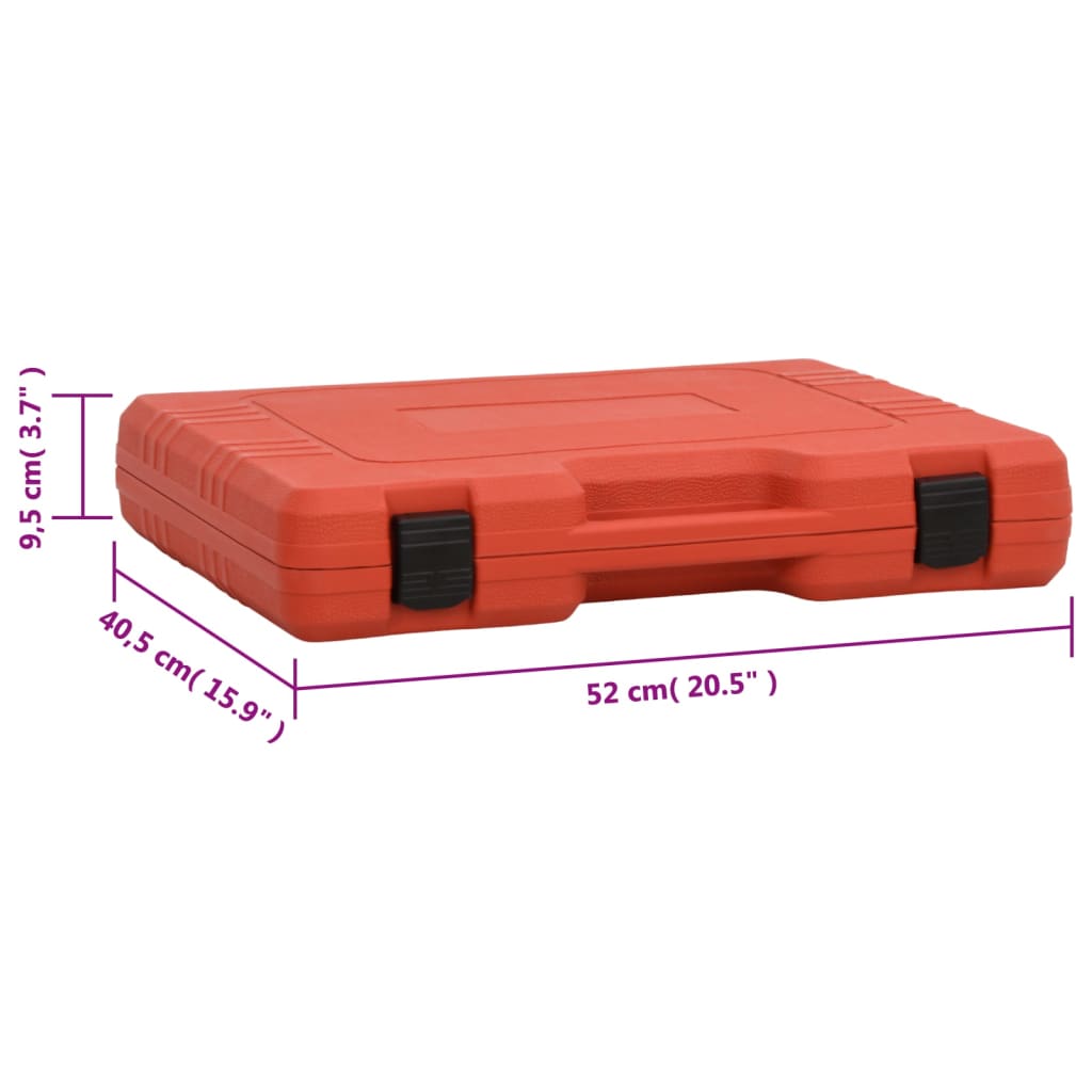 vidaXL dzesēšanas sistēmas spiediena mērītājs, sarkans, 52x40,5x9,5 cm