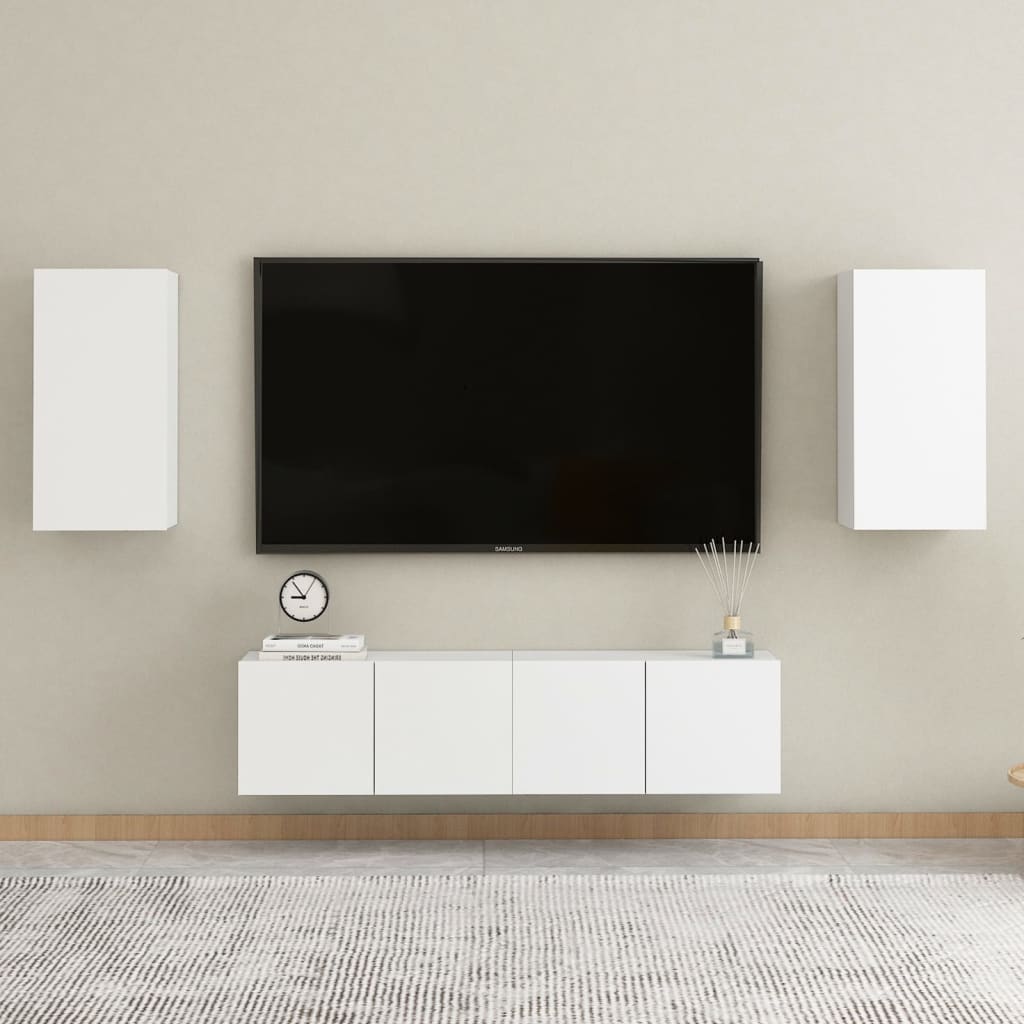 vidaXL TV skapīši, 2 gb., 30,5x30x60 cm, balti, skaidu plāksne