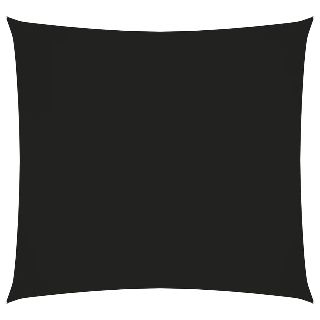 vidaXL saulessargs, 5x5 m, kvadrāta forma, melns oksforda audums
