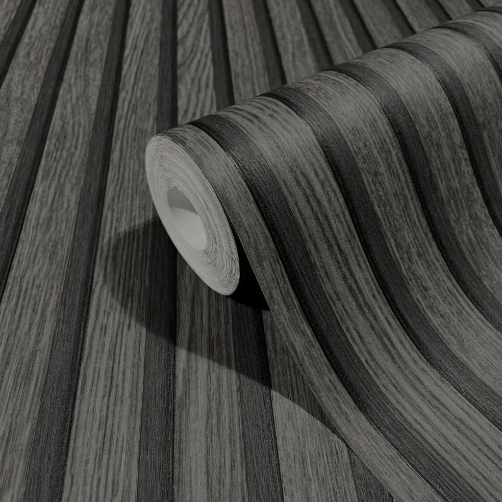 Noordwand tapetes Botanica Wooden Slats, melnas ar pelēku
