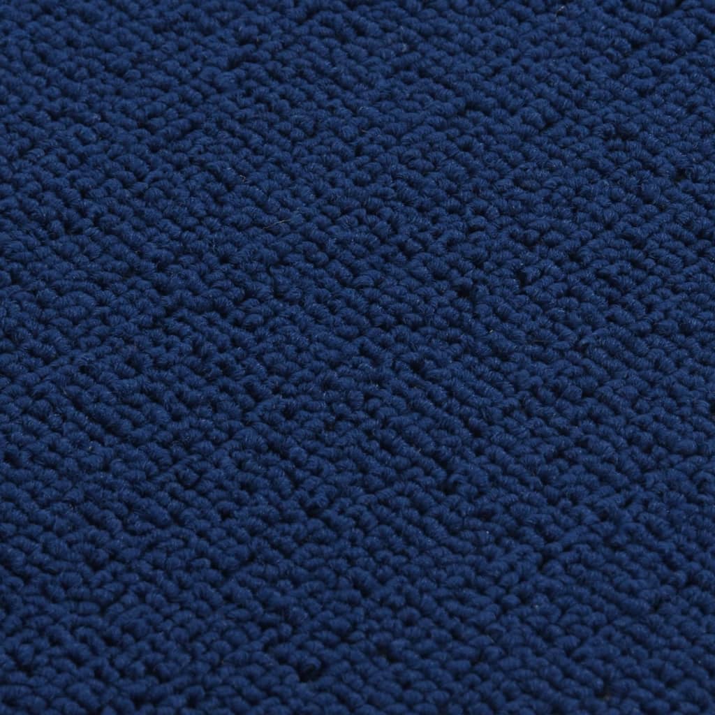 vidaXL kāpņu paklāji, neslīdoši, 15 gab., 75x20 cm, tumši zili