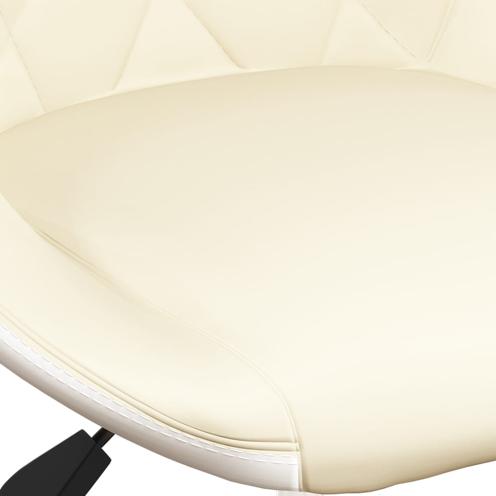 vidaXL bāra krēsli, 2 gab., krēmkrāsas un balta mākslīgā āda