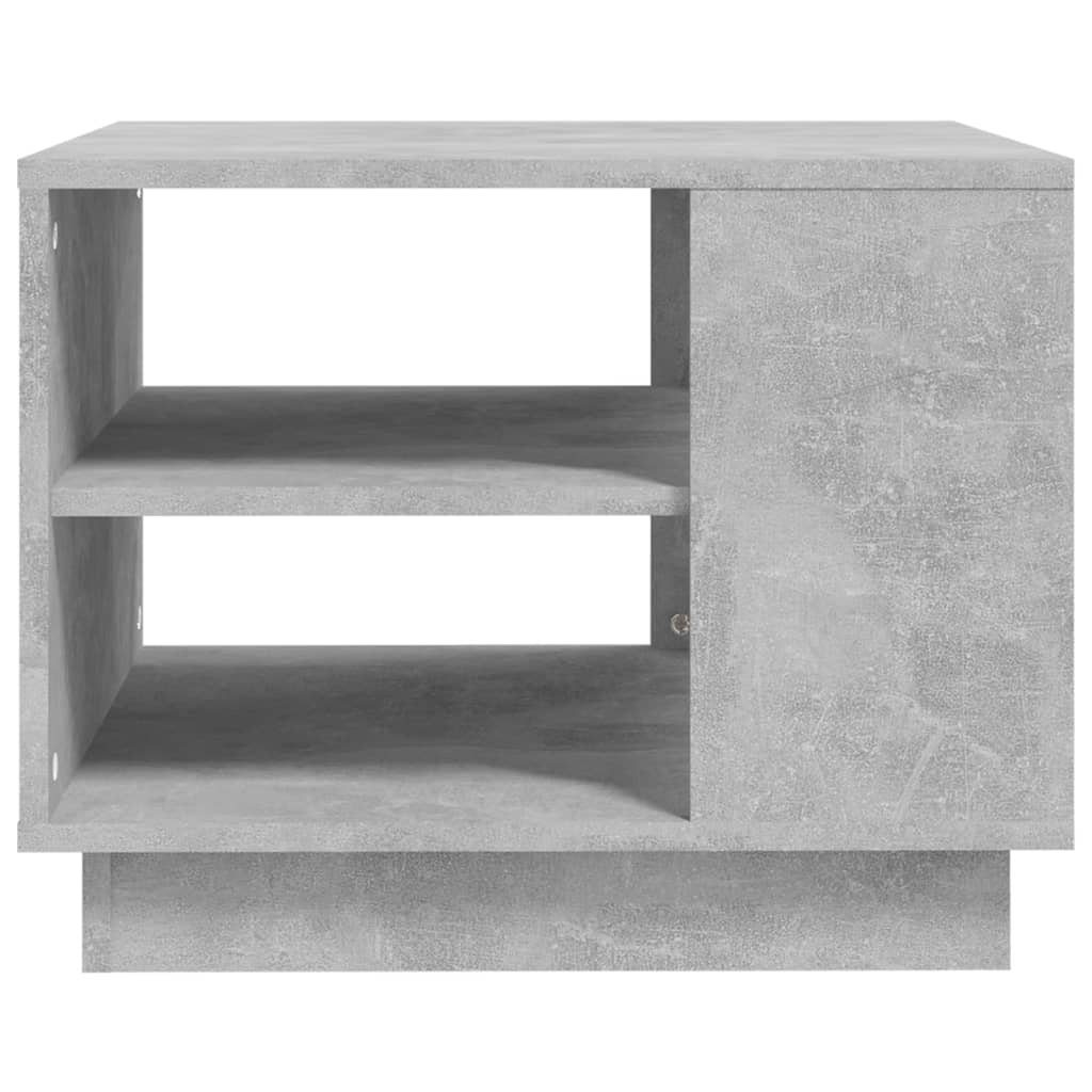 vidaXL kafijas galdiņš, betona pelēks, 55x55x43 cm, skaidu plāksne