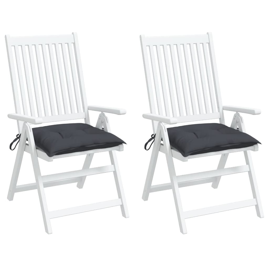 vidaXL dārza krēslu spilveni, 2 gab., pelēki, 50x50x7 cm, audums