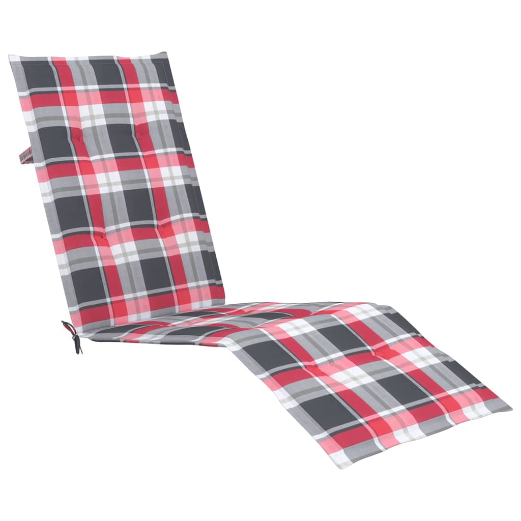 vidaXL atpūtas krēsls ar kāju balstu un matraci, akācijas masīvkoks