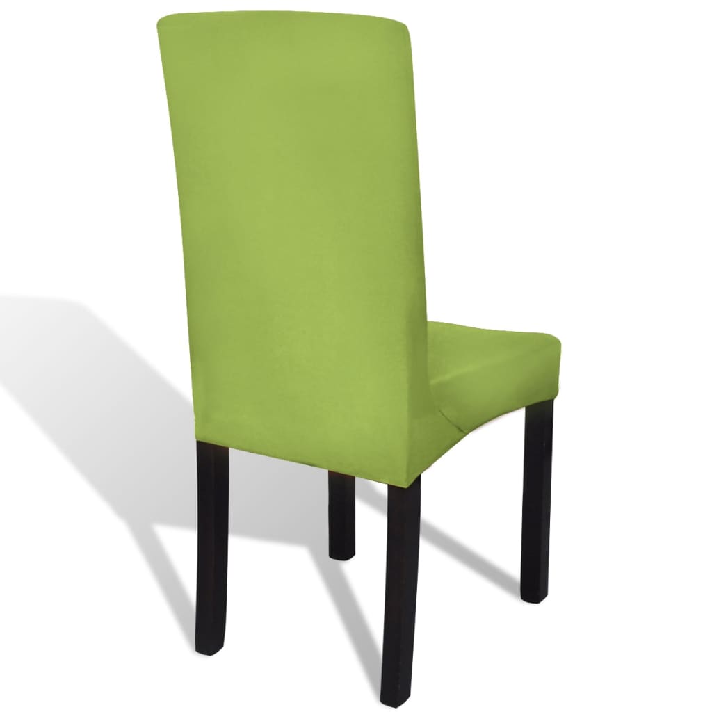 vidaXL krēslu pārvalki, 4 gab., zaļš, elastīgs materiāls