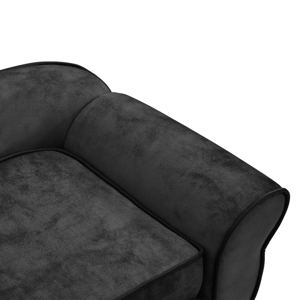 vidaXL dīvāns suņiem, tumši pelēks, 72x45x30 cm, plīšs