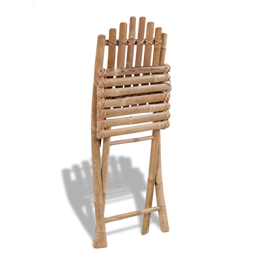 vidaXL saliekami dārza krēsli, 2 gab., bambuss