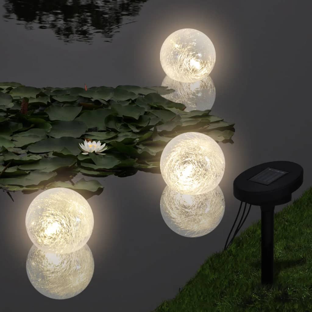 vidaXL peldošas LED lampas, 6 gab., dīķim un baseinam