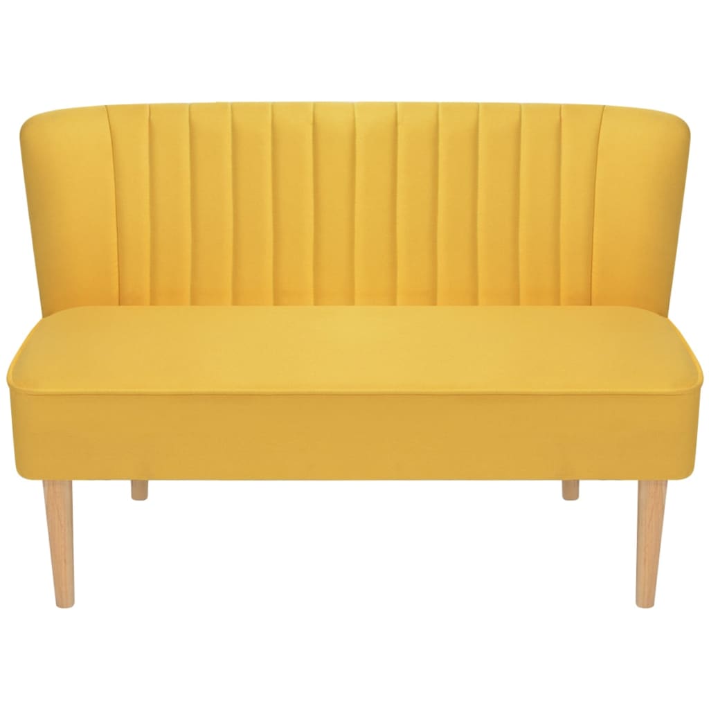 vidaXL auduma dīvāns, 117x55,5x77 cm, dzeltens