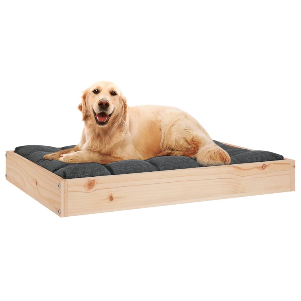 vidaXL suņu gulta, 71,5x54x9 cm, priedes masīvkoks