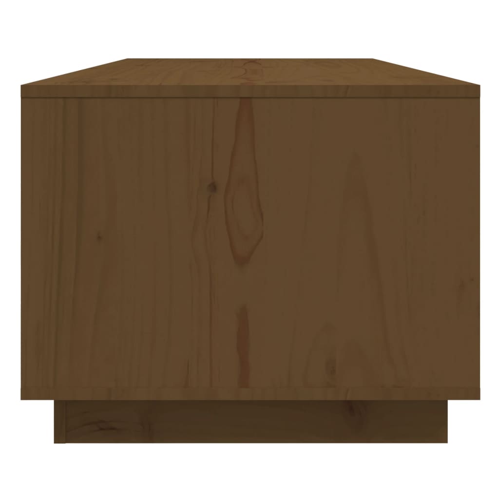 vidaXL kafijas galdiņš, medus brūns, 110x50x40 cm, priedes masīvkoks