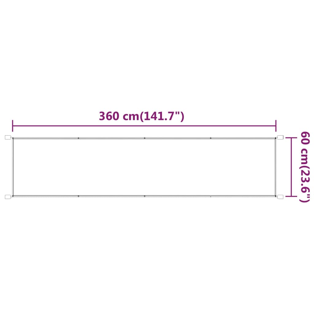 vidaXL vertikāla markīze, bēša, 60x360 cm, Oksfordas audums