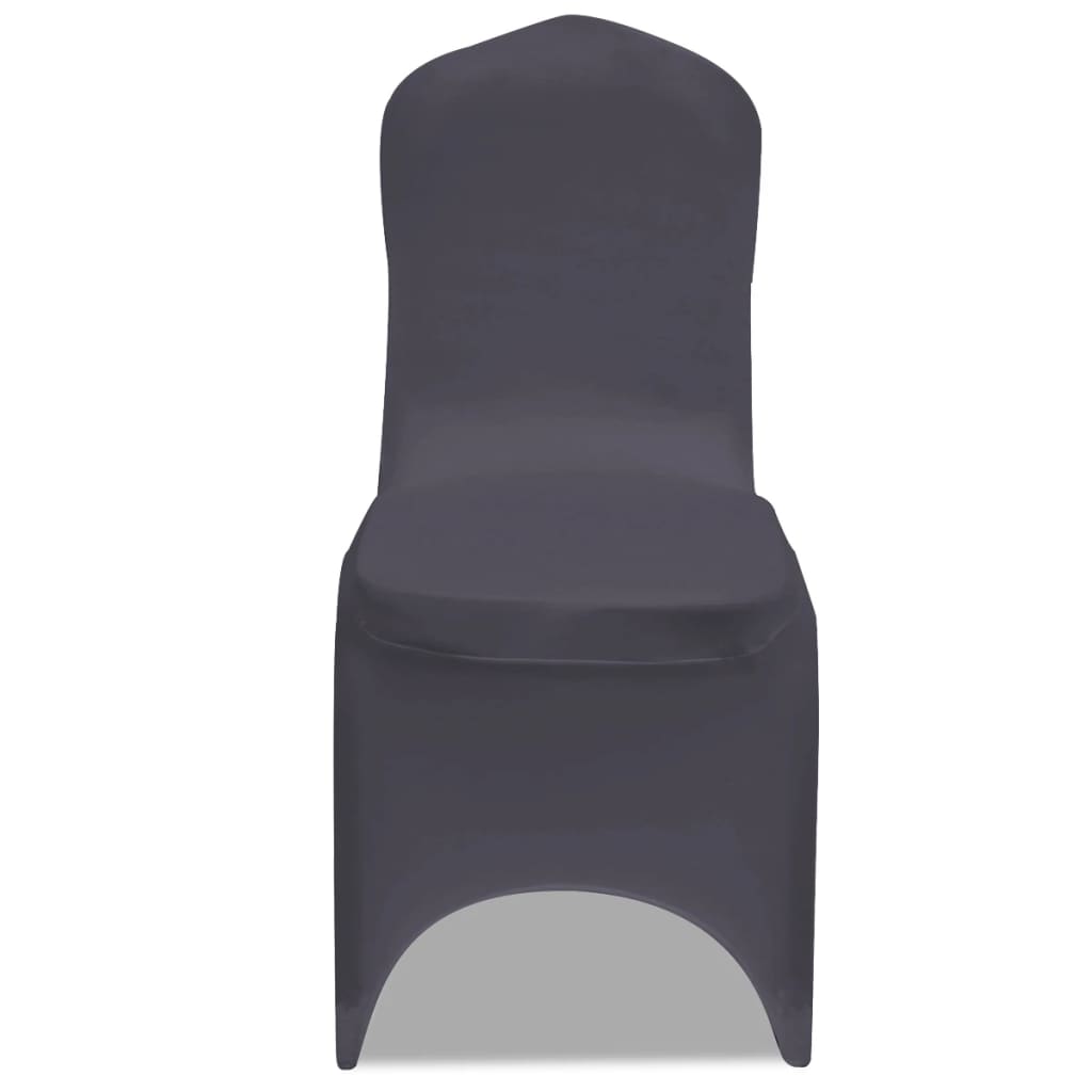 vidaXL elastīgi krēslu pārvalki, 6 gab., antracīta pelēki
