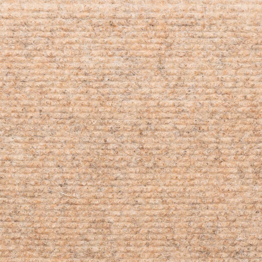 vidaXL kāpņu paklāji, 15 gab., adatu perforēti, 65x21x4 cm, brūni