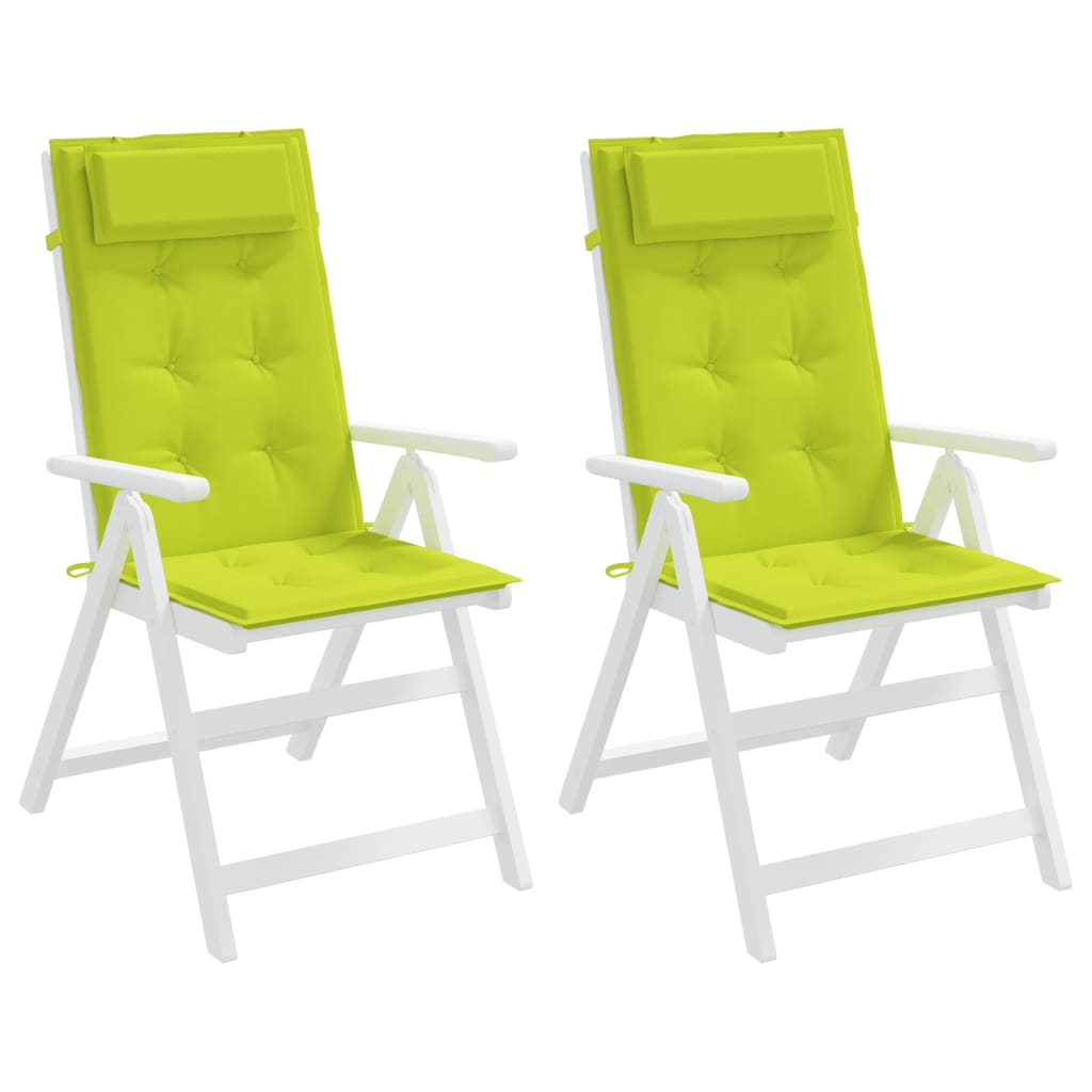 vidaXL dārza krēslu spilveni, 2 gab., spilgti zaļš oksforda audums