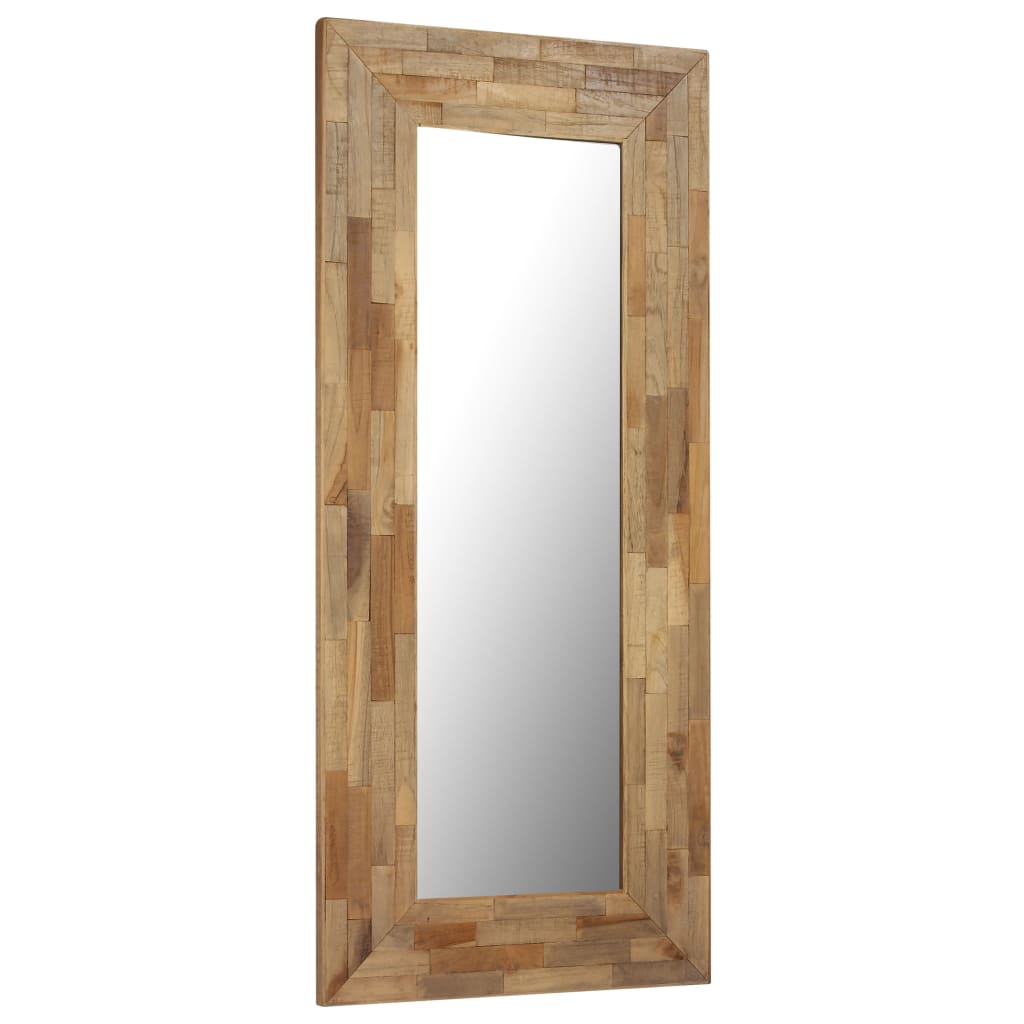 vidaXL spogulis, 50x110 cm, pārstrādāts tīkkoks