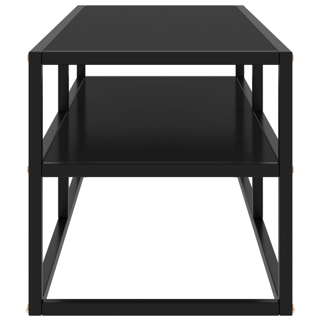 vidaXL TV galdiņš, melns, 100x40x40 cm, stikls