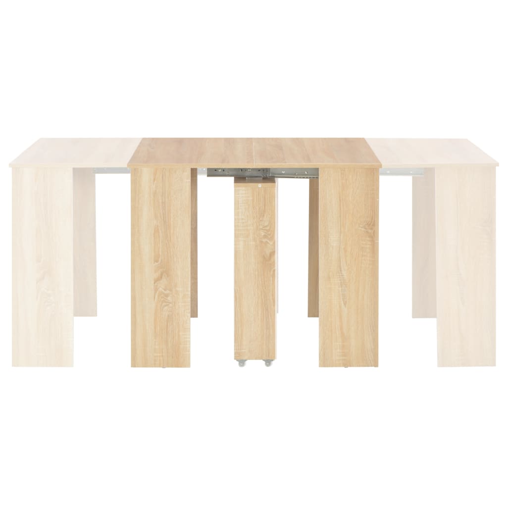 vidaXL izvelkams galds, 175x90x75 cm, Sonomas ozolkoka krāsa