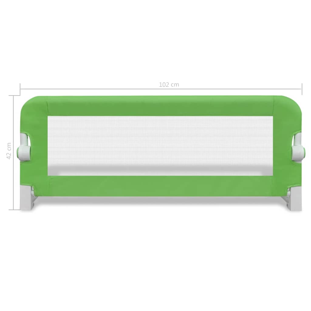 vidaXL bērnu gultas aizsargbarjeras, 2 gab., zaļas, 102x42 cm