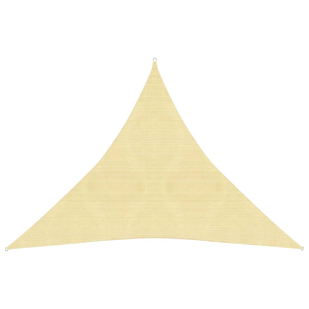 vidaXL HDPE saulessargs, 3,6x3,6x3,6 m, bēšs, trijstūra formas