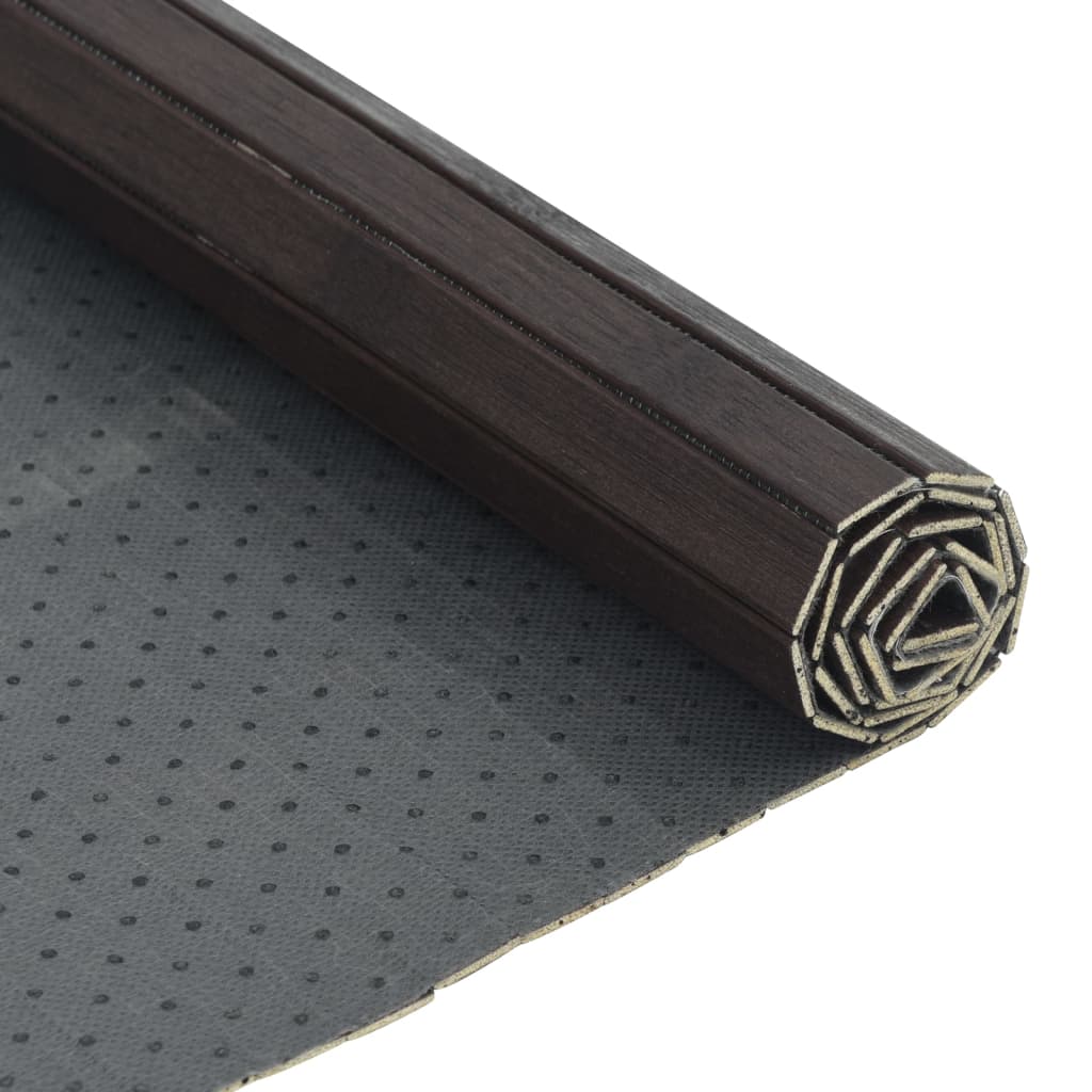 vidaXL paklājs, taisnstūra forma, tumši brūns, 60x300 cm, bambuss